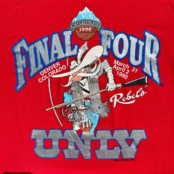 Vintage 90s NCAA Final Four UNLV Runnin’ Rebels tee - Picture 3 of 4